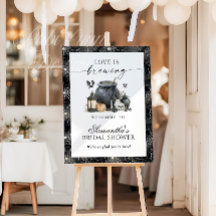 Halloween Love Is Brewing Bridal Shower Sign