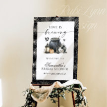 Halloween Love Is Brewing Bridal Shower Sign
