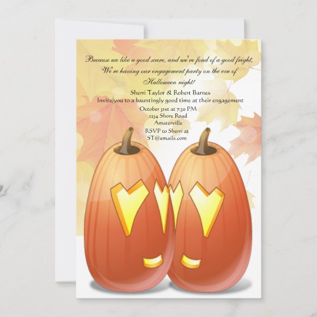 Halloween Love Party Invitation (Front)
