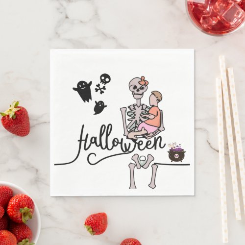 Halloween Love Skeleton Napkins