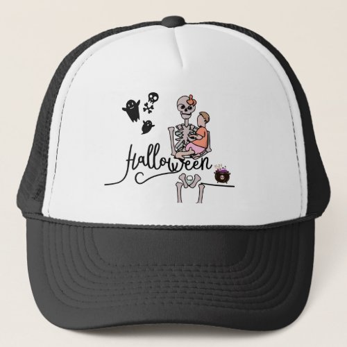 Halloween Love Skeleton Trucker Hat