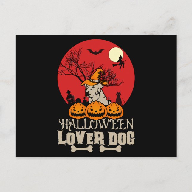 Halloween Lover Dog Postcard (Front)