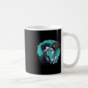 Halloween Lovers Frankenstein Skeleton Coffee Mug