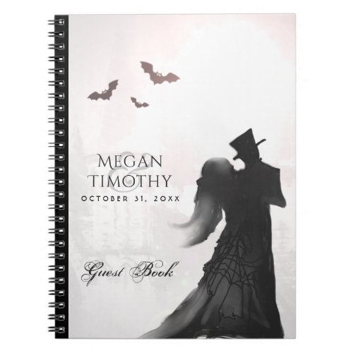 Halloween Lovers Silhouette Matching Guest Book
