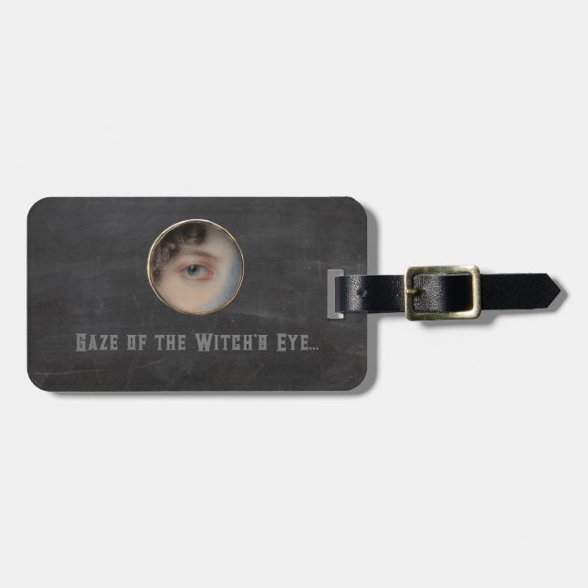 Halloween Macabre Creepy Witch Eye Luggage Tag (Front Horizontal)