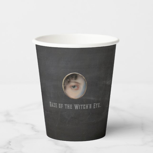 Halloween Macabre Creepy Witch Eye Paper Cups (Front)