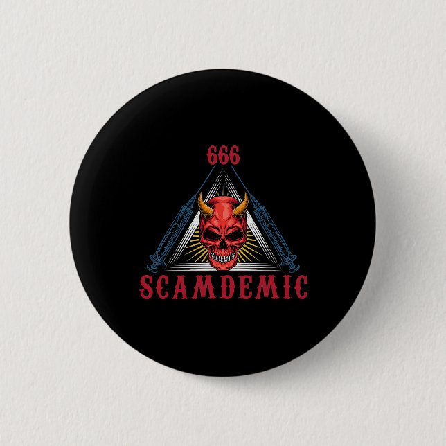 Halloween Mad Scientist Evil Genius  Button (Front)