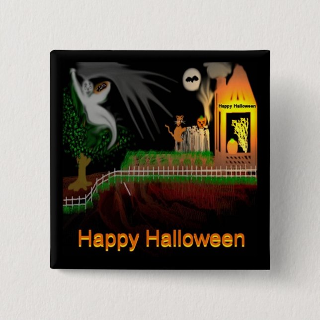 halloween mag3 pinback button (Front)