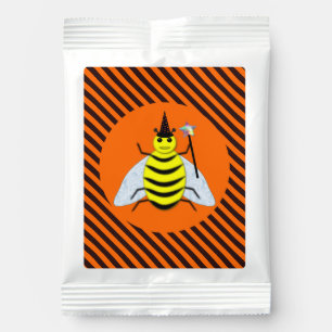 Halloween Magic Bee Witch Orange and Black Stripes Lemonade Drink Mix