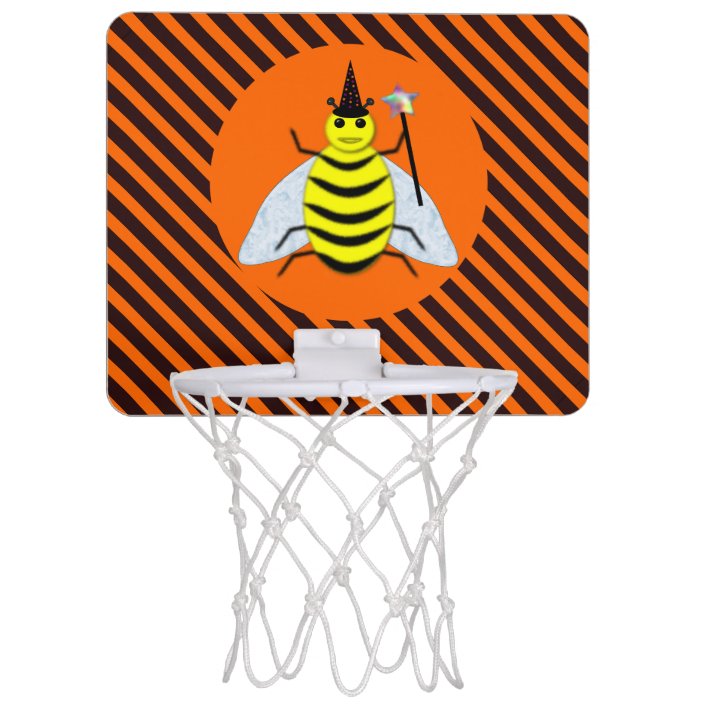 Halloween Magic Bee Witch Orange And Black Stripes Mini