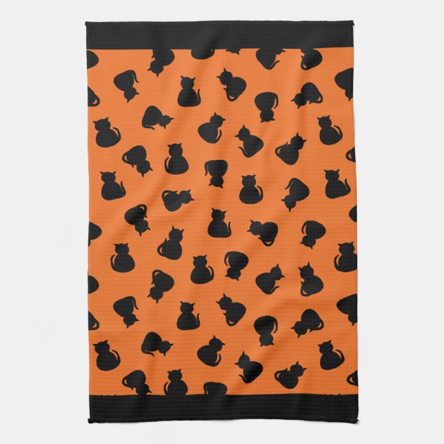 Halloween Magic Cats Kitchen Towel (Vertical)