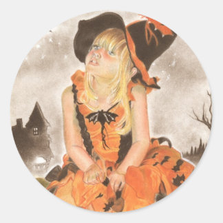 Halloween Magic Classic Round Sticker