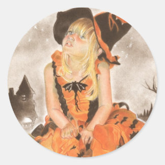 Halloween Magic Classic Round Sticker
