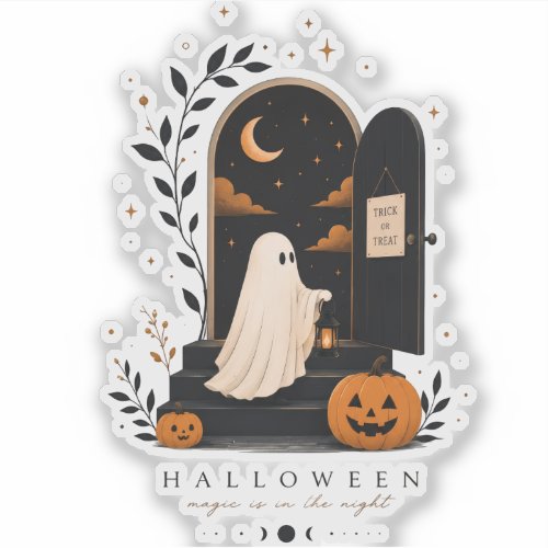 Halloween Magic Door – Spooky Night Sticker