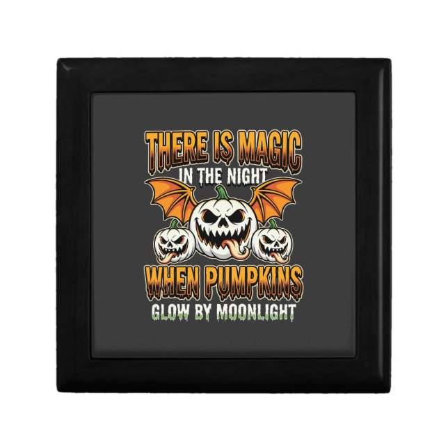 Halloween Magic Pumpkin Moonlight Horror Vector Gift Box (Front)