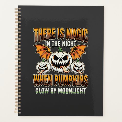 Halloween Magic Pumpkin Moonlight Horror Vector Planner