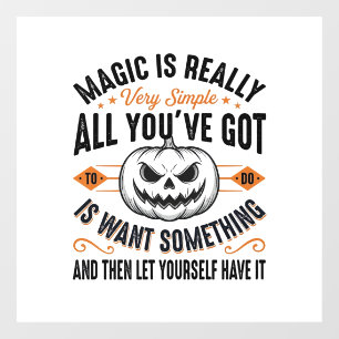 Halloween Magic Pumpkin Vintage Vector Shirt Desig Window Cling