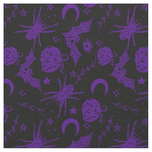 Halloween Magic Purple Fabric