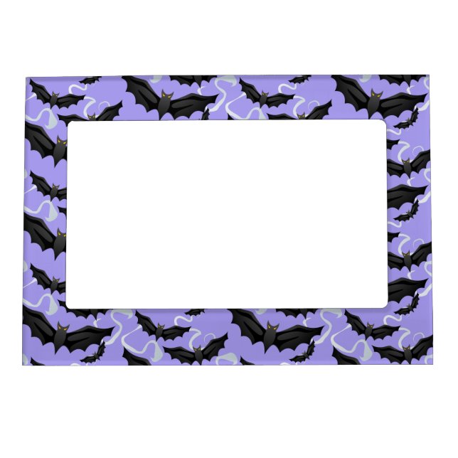 Halloween Magnet Picture Frame-Bats (Front)