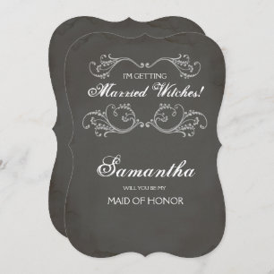 Halloween Maid of Honor Proposal Invite ~ Funny
