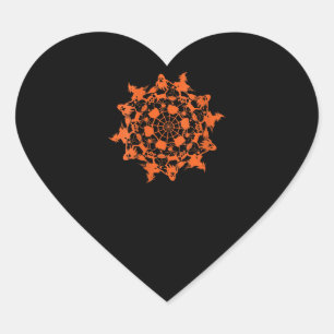 Halloween Mandala Spider Witch Ghost Skull Gift Heart Sticker