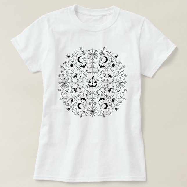 Halloween mandala t-shirt (Design Front)
