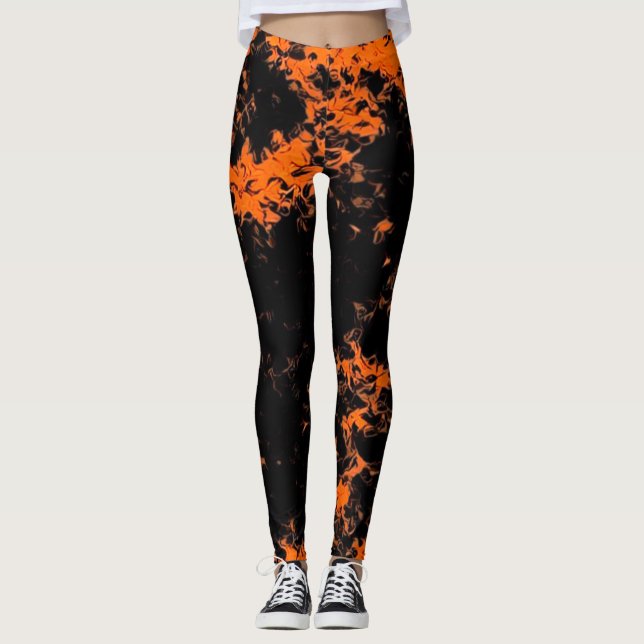 Halloween Marshmello Rave Love Leggings (Front)