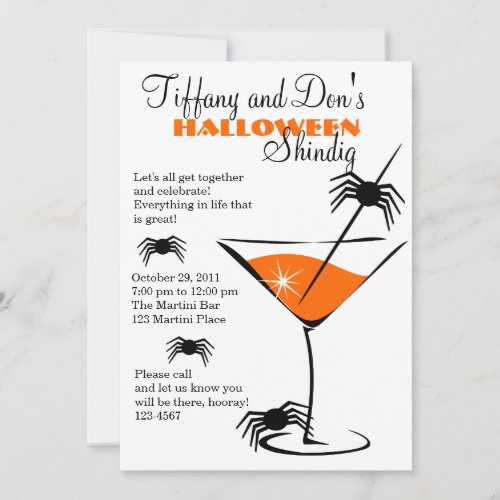 Halloween Martini Shindig! Custom Invitation