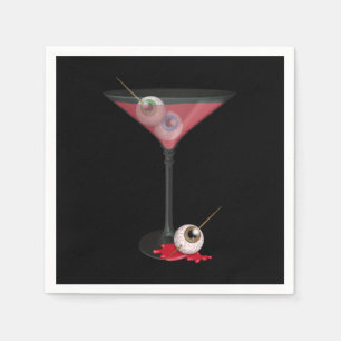 Halloween Martini With Eyeball Napkins