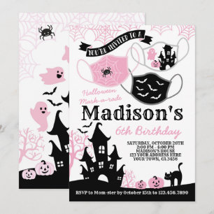 Halloween Mask-a-rade Invitation