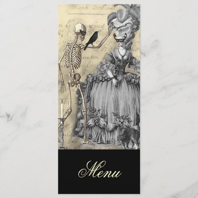 Halloween Masquerade Ball Menu (Front)
