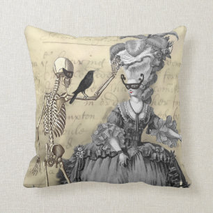 Halloween Masquerade Ball Throw Pillow