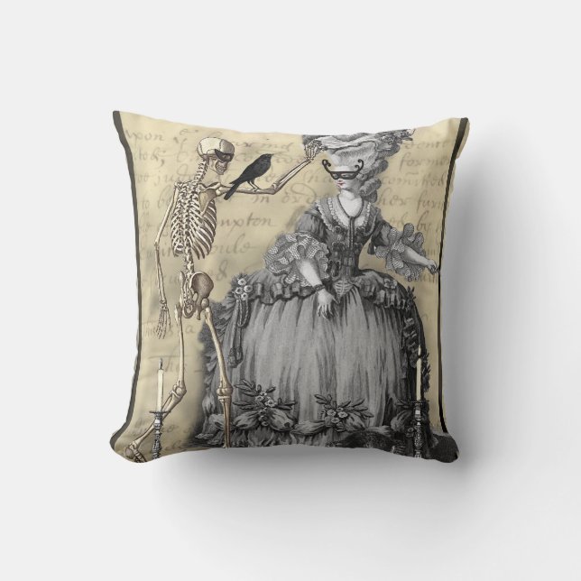Halloween Masquerade Ball Throw Pillow (Front)
