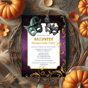 Halloween Masquerade Costume Party Invitation