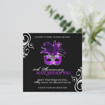 Halloween Masquerade Invitation | Zazzle