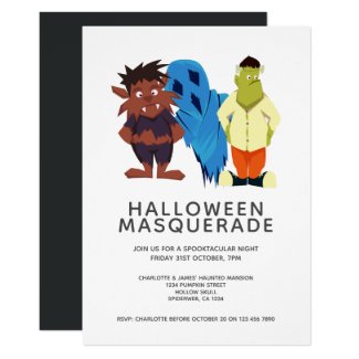 Halloween Masquerade Party Personalized Invitation