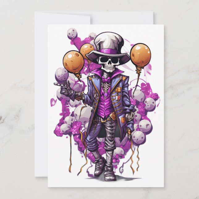 Halloween Masquerade Spooky costumes Falloween Invitation (Front)