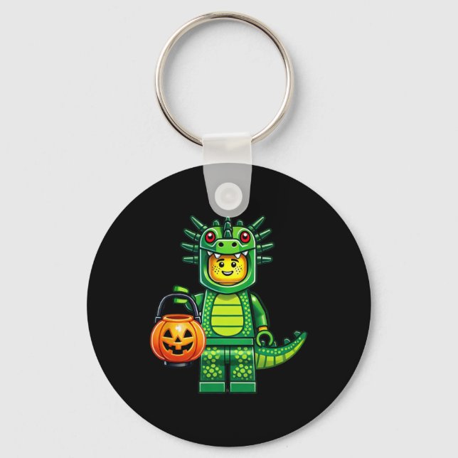 Halloween Master Builder Dragon Kids Building Bloc Keychain (Front)