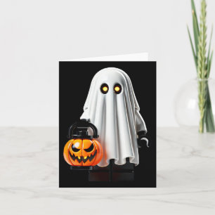 Halloween Master Builder Ghost Kids Building Block Card