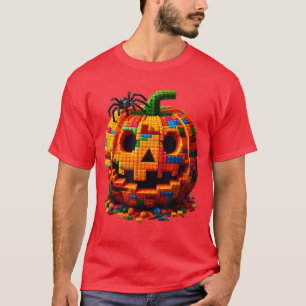 Halloween Master Builder Pumpkin Building Blocks B T-Shirt