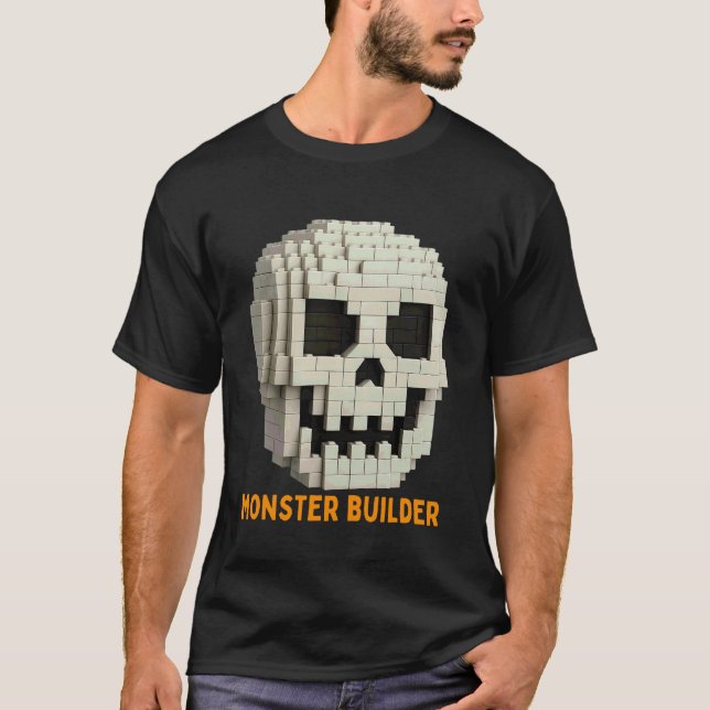 Halloween Master Builder Pumpkin Kids Building Blo T-Shirt (Front)