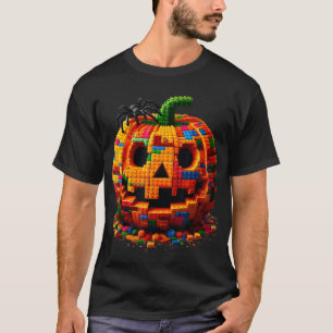 Halloween Master Builder Pumpkin Kids Building T-Shirt