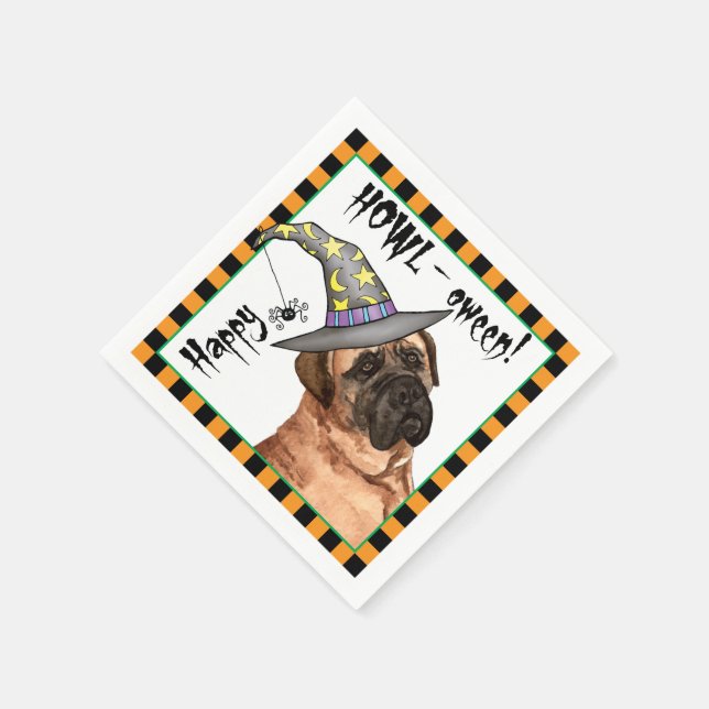 Halloween Mastiff Napkins (Corner)