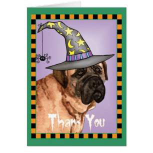 Halloween Mastiff Thank You Card