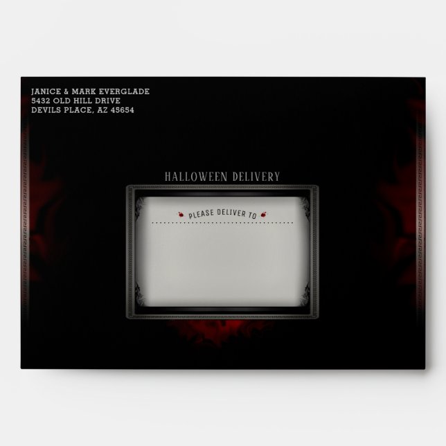 Halloween Matching Playing Card Envelope (Front)