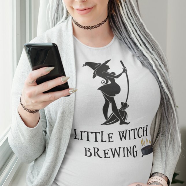 Halloween Maternity Witch Brewing Pregnant T-Shirt (Creator Uploaded)