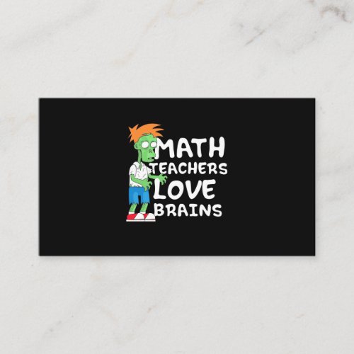 Halloween Math Teacher Love Business Card
