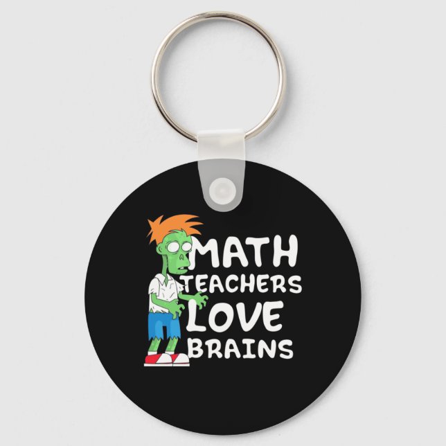 Halloween Math Teacher Love Keychain (Front)