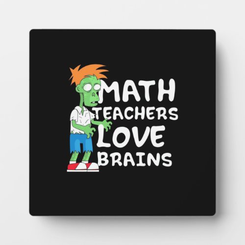 Halloween Math Teacher Love Plaque