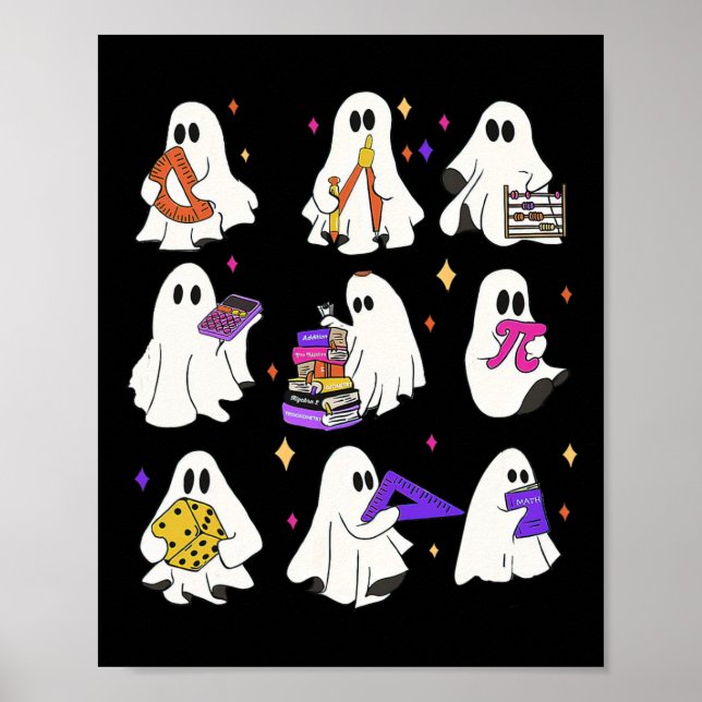 Halloween Math Teacher  Poster (Front)
